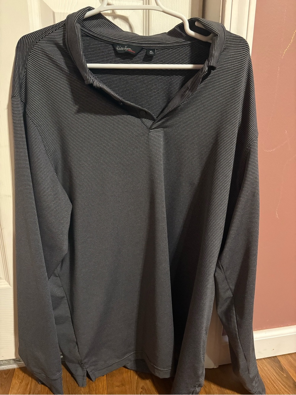 Walter Hagen Men’s Long-Sleeve Polo Jacket - Charcoal Gray